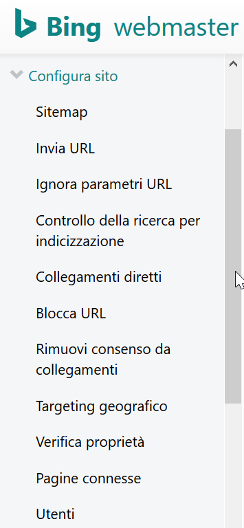 Esempio di sotto-menu a tendina