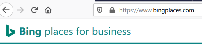 Pagina principale di Bing places for business